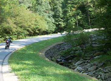 The Cades Cove access road from TN73.