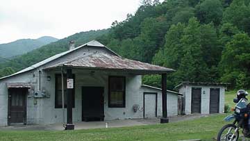 Old gas station in Mt. Sterling, North Carolina